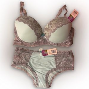 Hers By Herman Turquoise Bra & Panty Set